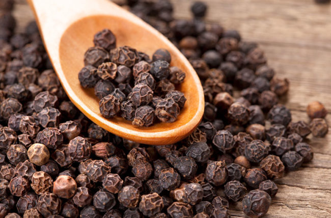 Black peppercorns